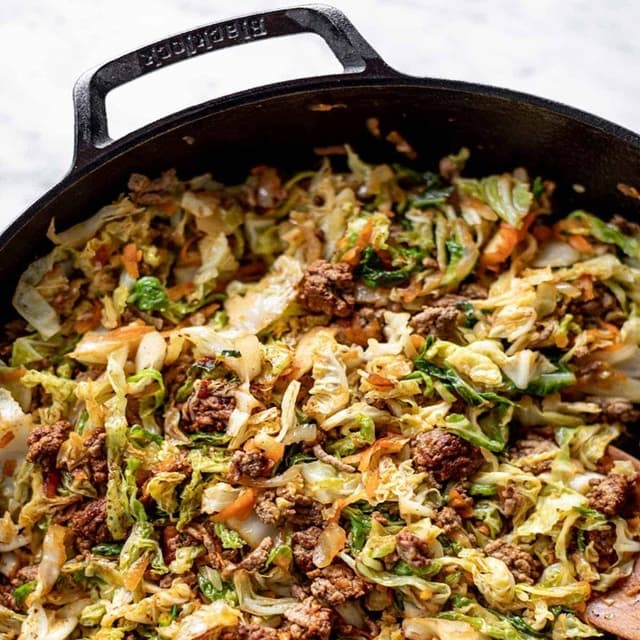 Cabbage with Ground Beef