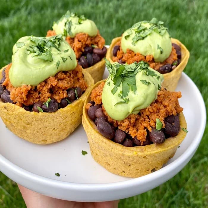 Stuffed plantain cups